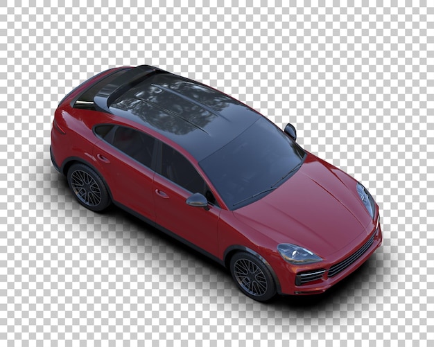 Un SUV moderno aislado en el fondo de una ilustración de renderización 3D
