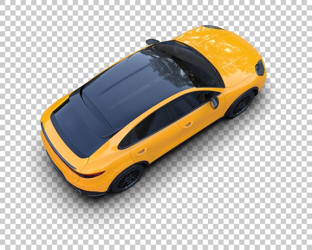 Un SUV moderno aislado en el fondo de una ilustración de renderización 3D