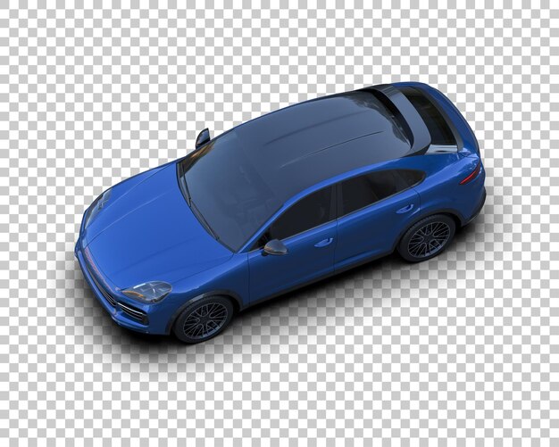 Un SUV moderno aislado en el fondo de una ilustración de renderización 3D