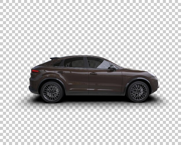 Un SUV moderno aislado en el fondo de una ilustración de renderización 3D