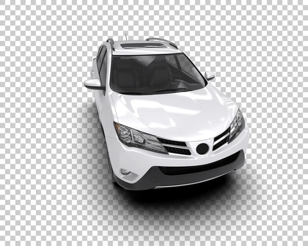 Un SUV moderno aislado en el fondo de una ilustración de renderización 3D