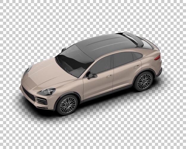 Un SUV moderno aislado en el fondo de una ilustración de renderización 3D