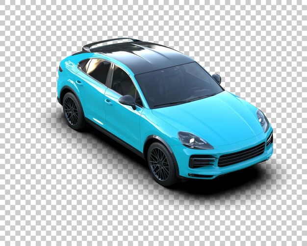 Un SUV moderno aislado en el fondo de una ilustración de renderización 3D