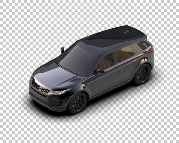 Un SUV moderno aislado en el fondo de una ilustración de renderización 3D