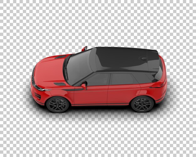 Un SUV moderno aislado en el fondo de una ilustración de renderización 3D