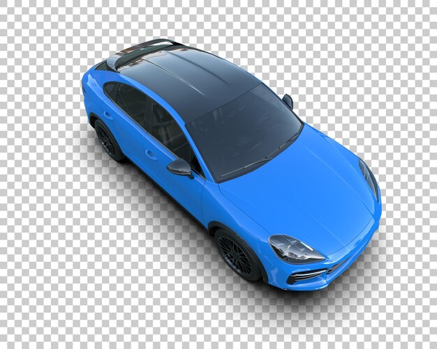 Un SUV moderno aislado en el fondo de una ilustración de renderización 3D