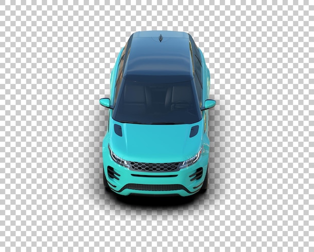 Un SUV moderno aislado en el fondo de una ilustración de renderización 3D
