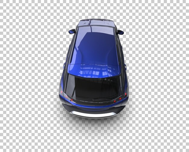 Un SUV moderno aislado en el fondo de una ilustración de renderización 3D