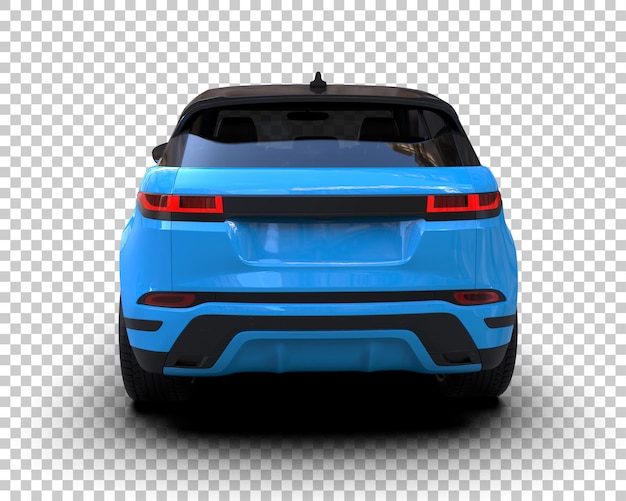 Un SUV moderno aislado en el fondo de una ilustración de renderización 3D