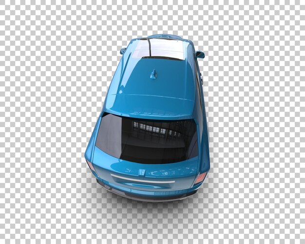 Un SUV moderno aislado en el fondo de una ilustración de renderización 3D