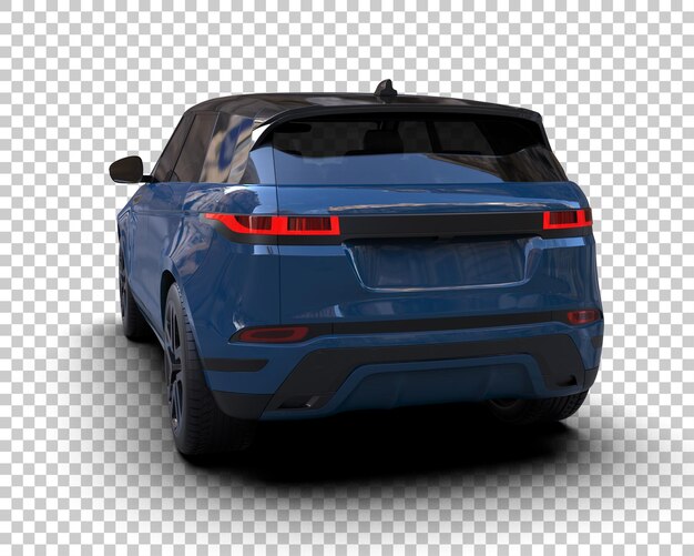 Un SUV moderno aislado en el fondo de una ilustración de renderización 3D