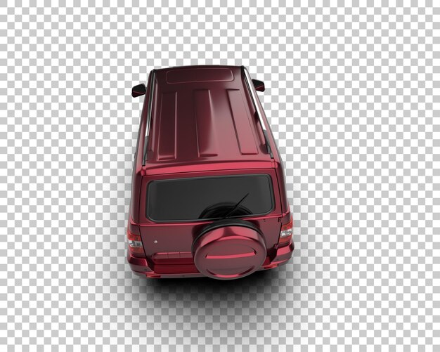 Un SUV moderno aislado en el fondo de una ilustración de renderización 3D