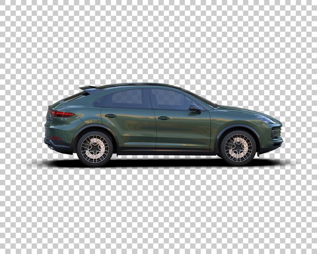 Un SUV moderno aislado en el fondo de una ilustración de renderización 3D