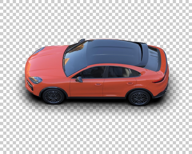 Un SUV moderno aislado en el fondo de una ilustración de renderización 3D