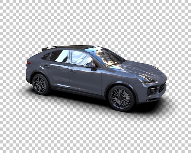 Un SUV moderno aislado en el fondo de una ilustración de renderización 3D