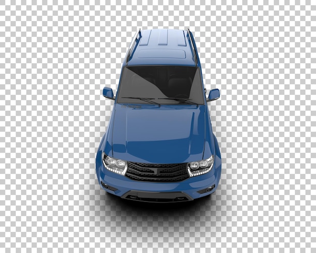 Un SUV moderno aislado en el fondo de una ilustración de renderización 3D