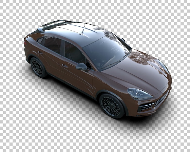 Un SUV moderno aislado en el fondo de una ilustración de renderización 3D
