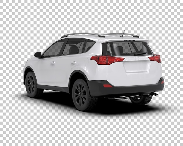 Un SUV moderno aislado en el fondo de una ilustración de renderización 3D