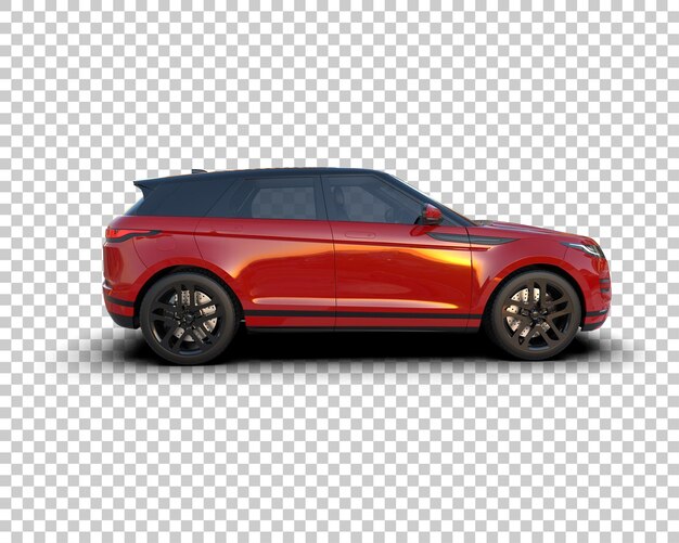 Un SUV moderno aislado en el fondo de una ilustración de renderización 3D