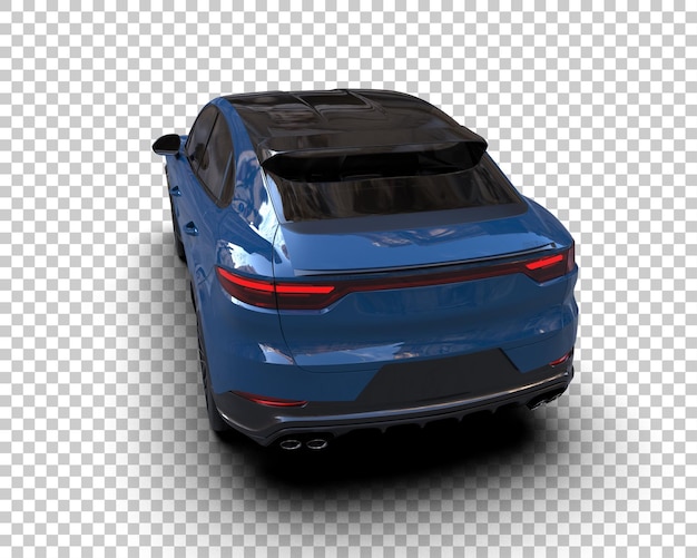 Un SUV moderno aislado en el fondo de una ilustración de renderización 3D