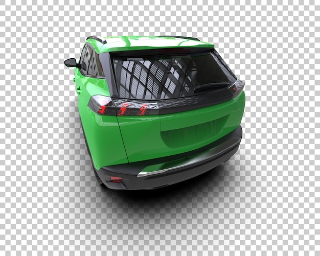 Un SUV moderno aislado en el fondo de una ilustración de renderización 3D