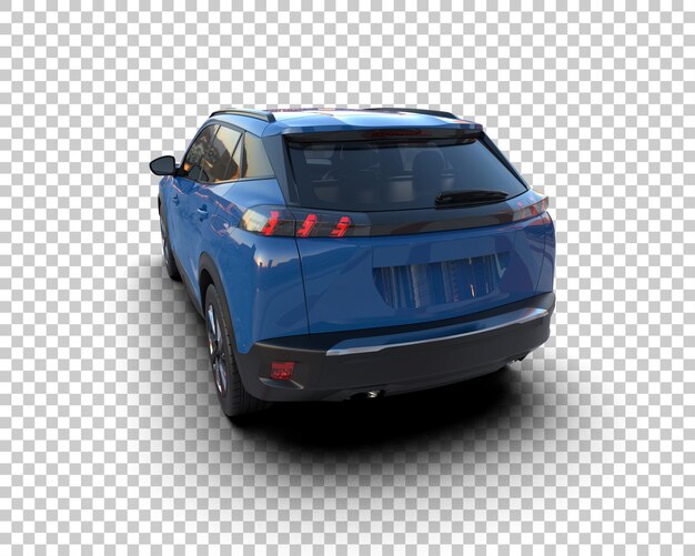 Un SUV moderno aislado en el fondo de una ilustración de renderización 3D