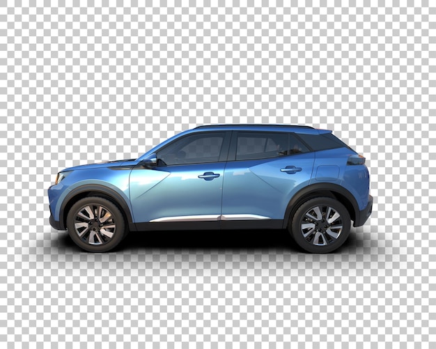 Un SUV moderno aislado en el fondo de una ilustración de renderización 3D
