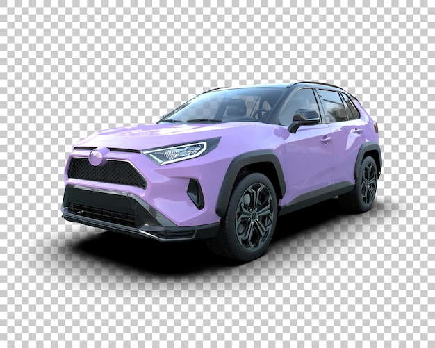 Un SUV moderno aislado en el fondo de una ilustración de renderización 3D