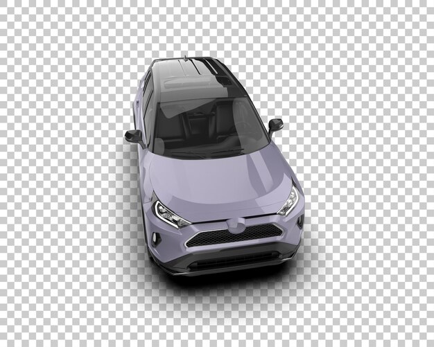 Un SUV moderno aislado en el fondo de una ilustración de renderización 3D