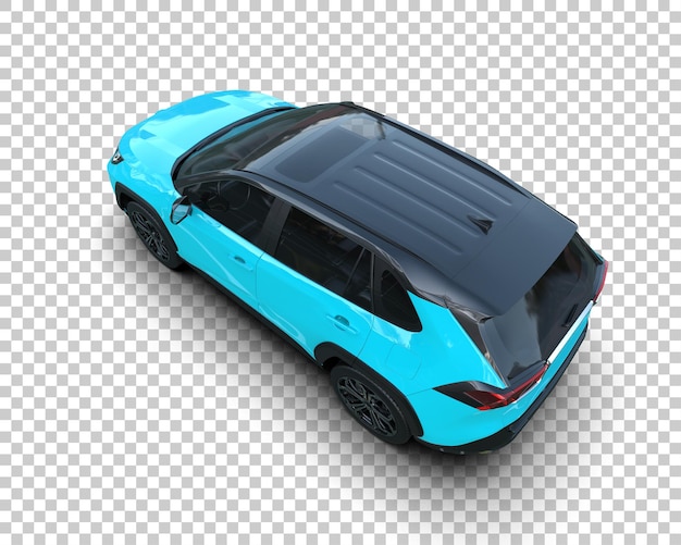 Un SUV moderno aislado en el fondo de una ilustración de renderización 3D