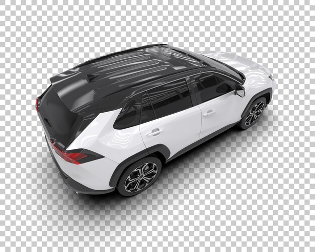 Un SUV moderno aislado en el fondo de una ilustración de renderización 3D
