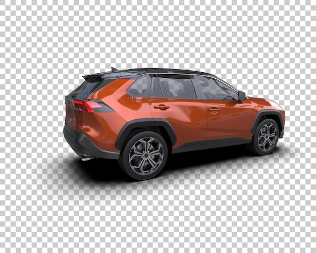 Un SUV moderno aislado en el fondo de una ilustración de renderización 3D