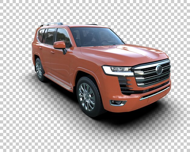 Un SUV moderno aislado en el fondo de una ilustración de renderización 3D