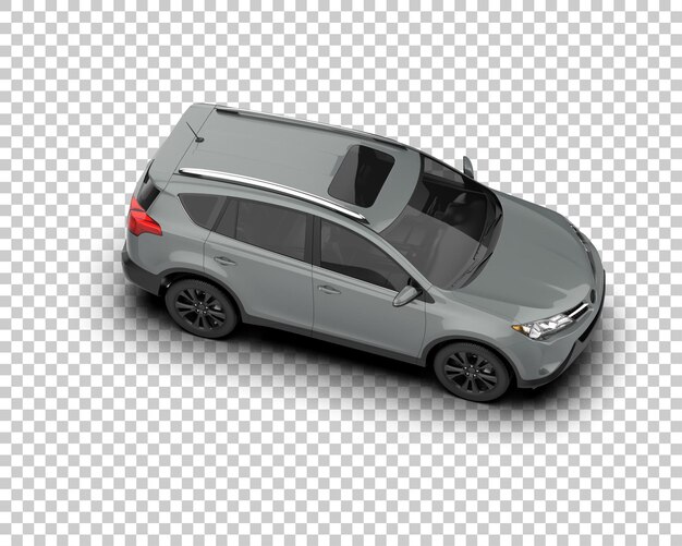 Un SUV moderno aislado en el fondo de una ilustración de renderización 3D