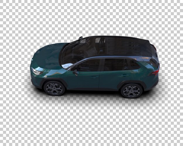Un SUV moderno aislado en el fondo de una ilustración de renderización 3D