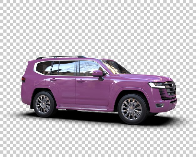 Un SUV moderno aislado en el fondo de una ilustración de renderización 3D