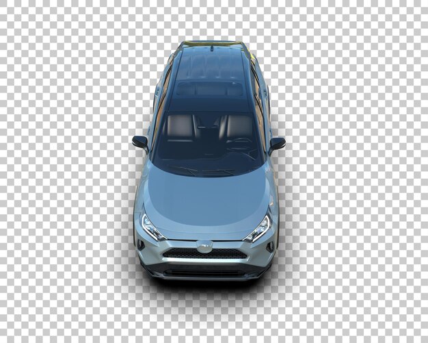 Un SUV moderno aislado en el fondo de una ilustración de renderización 3D