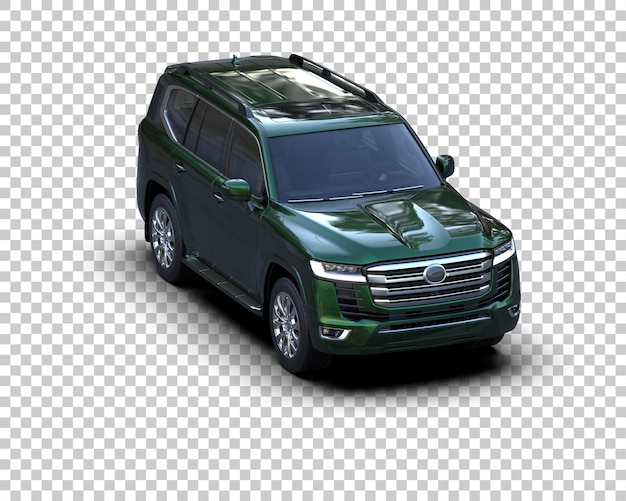 Un SUV moderno aislado en el fondo de una ilustración de renderización 3D