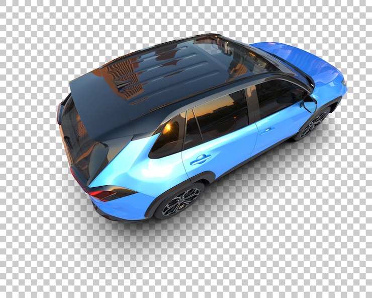 PSD un suv moderno aislado en el fondo de una ilustración de renderización 3d