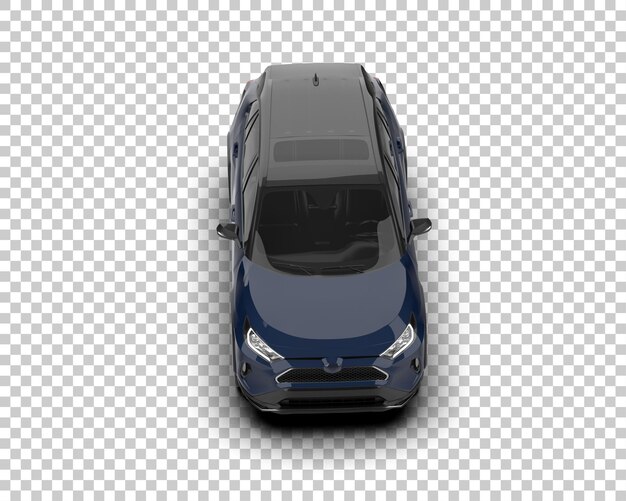 Un SUV moderno aislado en el fondo de una ilustración de renderización 3D