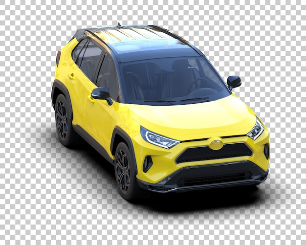 Un SUV moderno aislado en el fondo de una ilustración de renderización 3D