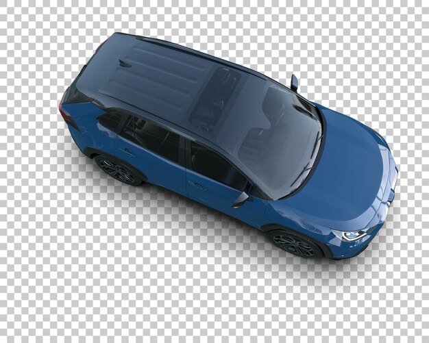 Un SUV moderno aislado en el fondo de una ilustración de renderización 3D