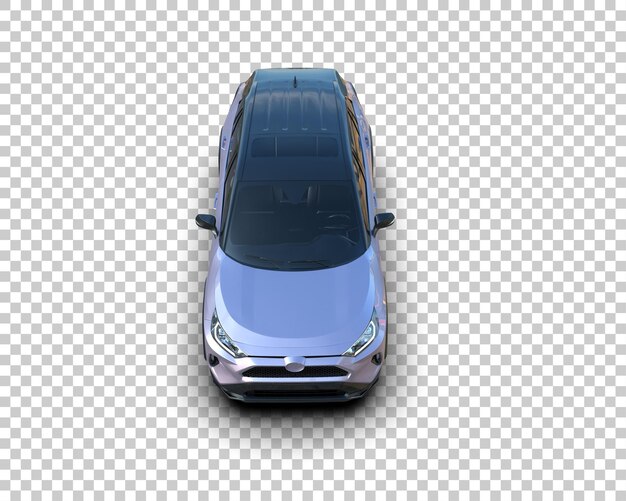 Un SUV moderno aislado en el fondo de una ilustración de renderización 3D