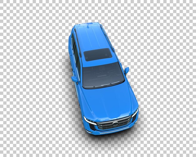 Un SUV moderno aislado en el fondo de una ilustración de renderización 3D