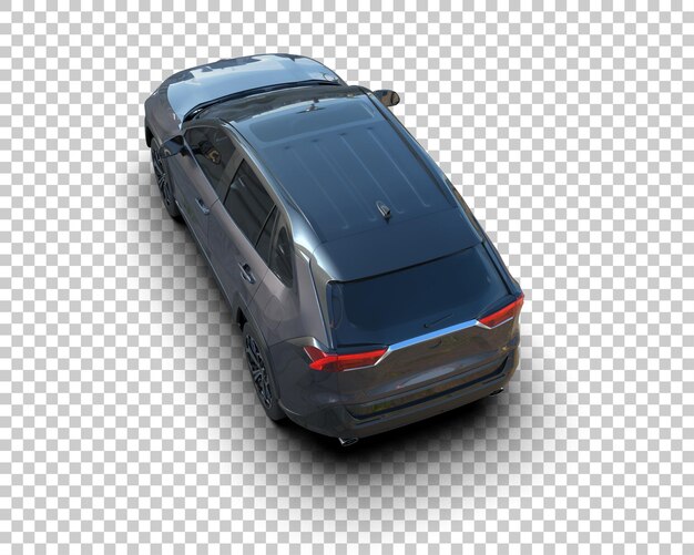 Un SUV moderno aislado en el fondo de una ilustración de renderización 3D