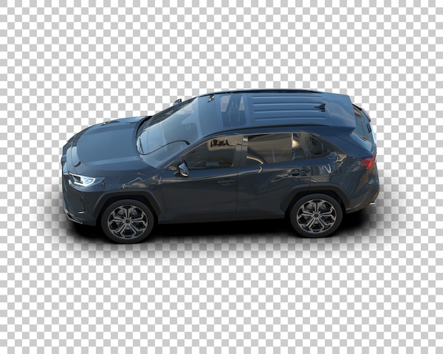 Un SUV moderno aislado en el fondo de una ilustración de renderización 3D