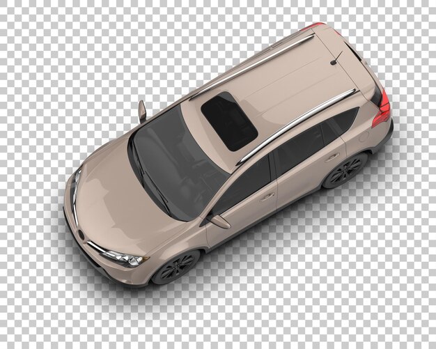 Un SUV moderno aislado en el fondo de una ilustración de renderización 3D