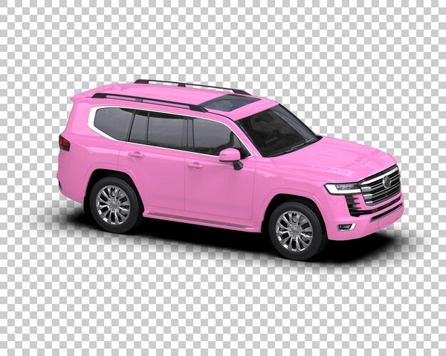 Un SUV moderno aislado en el fondo de una ilustración de renderización 3D