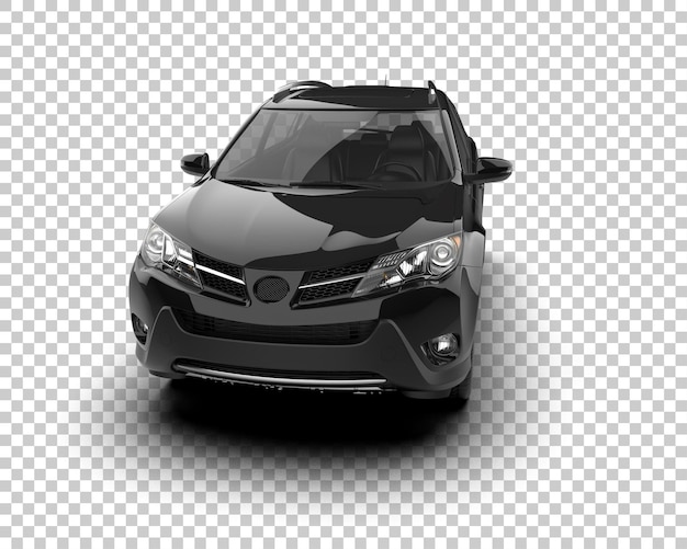 Un SUV moderno aislado en el fondo de una ilustración de renderización 3D