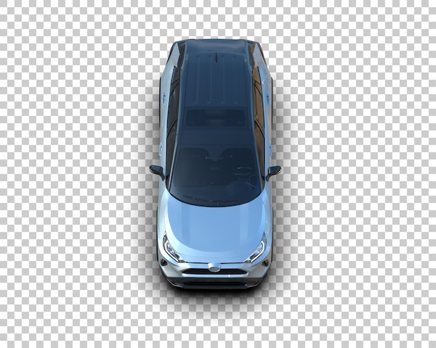 Un SUV moderno aislado en el fondo de una ilustración de renderización 3D
